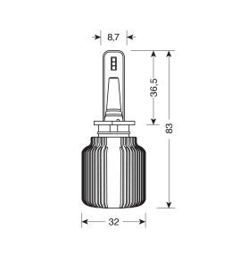 Kit ampoule LED -  H1 - 3500lm - 16W H1   - 3