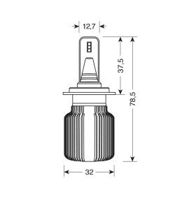 LED bulb kit - H7 - 4000lm - 20W H7  - 4