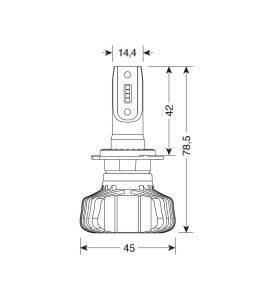 Kit de conversion LED - H7 - 4500lm - 20W  - 2