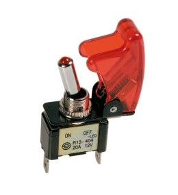 Switch - Safety lever - Red - 12/24V  - 1
