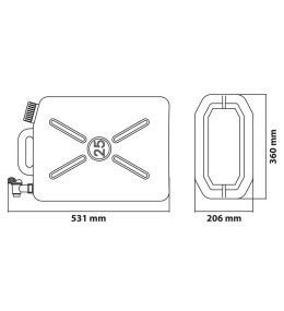 Jerrican en plastique avec robinet métalique - 25L  - 3