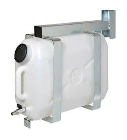 Galvanised support for jerrycan