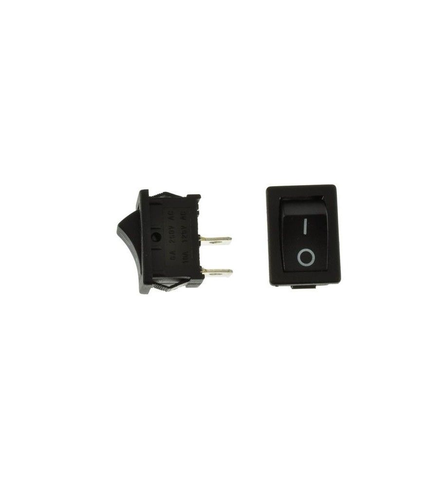 Interruptor ON/OFF rectangular negro de 12 V  - 1