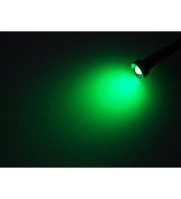 Mini foco LED - 5 piezas - Marco cromado - Verde - 24V  - 3