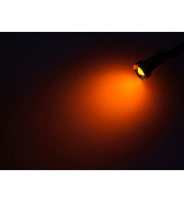 Mini foco LED - 5 piezas - Marco cromado - Naranja - 24V  - 3