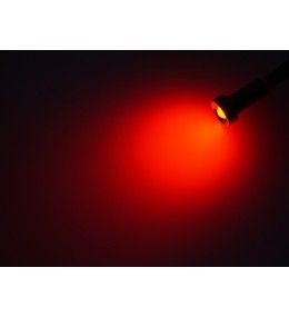 Mini spot LED - 5 pièces - Cadre chrome - Rouge - 24V  - 3