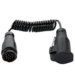 Cable en espiral enchufe/toma - 13 clavijas - 12 V - 3 m  - 1