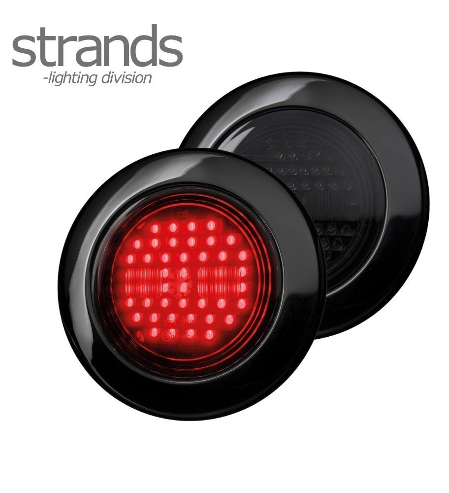 Strands Dark Knight red round parking and brake light 12/24V  - 1