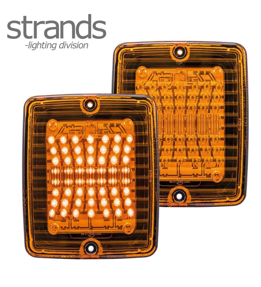 Strands clignotant rectangle lentille orange Izeled  - 1