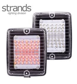 Strands brake light and rectangular rear light Izeled transparent lens  - 1