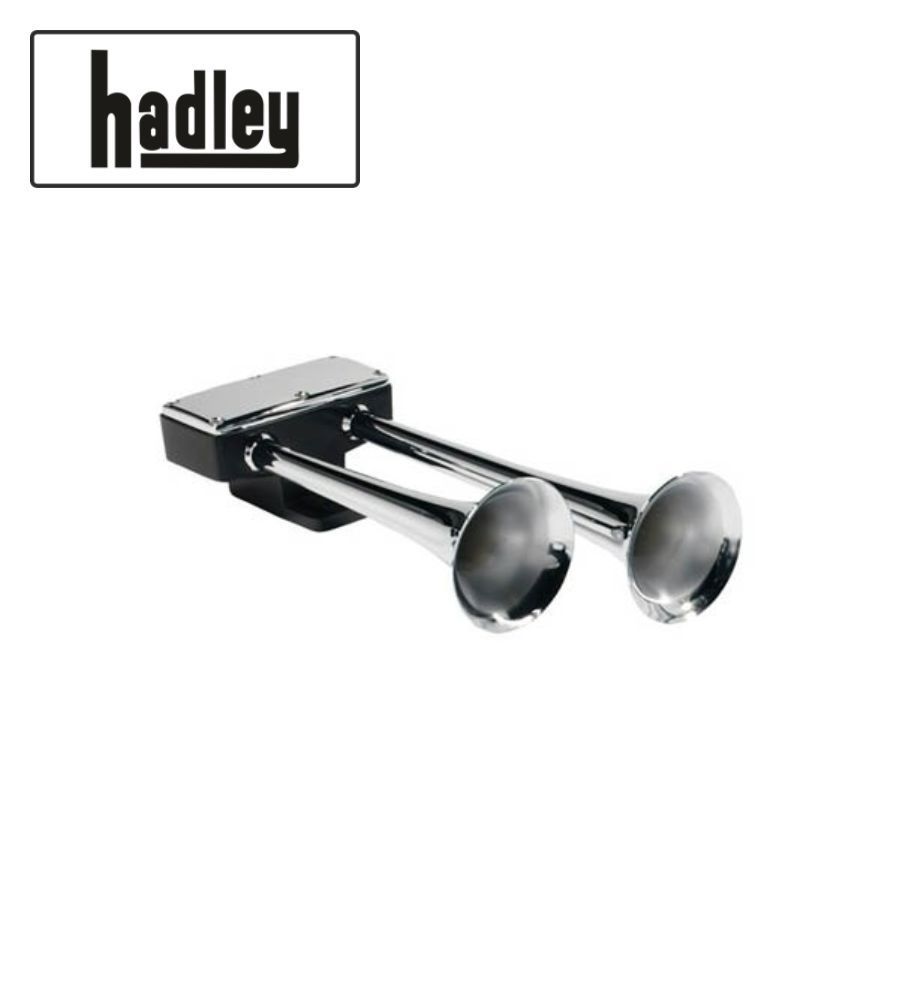 Hadley double trompette à air acier 390mm + 230mm