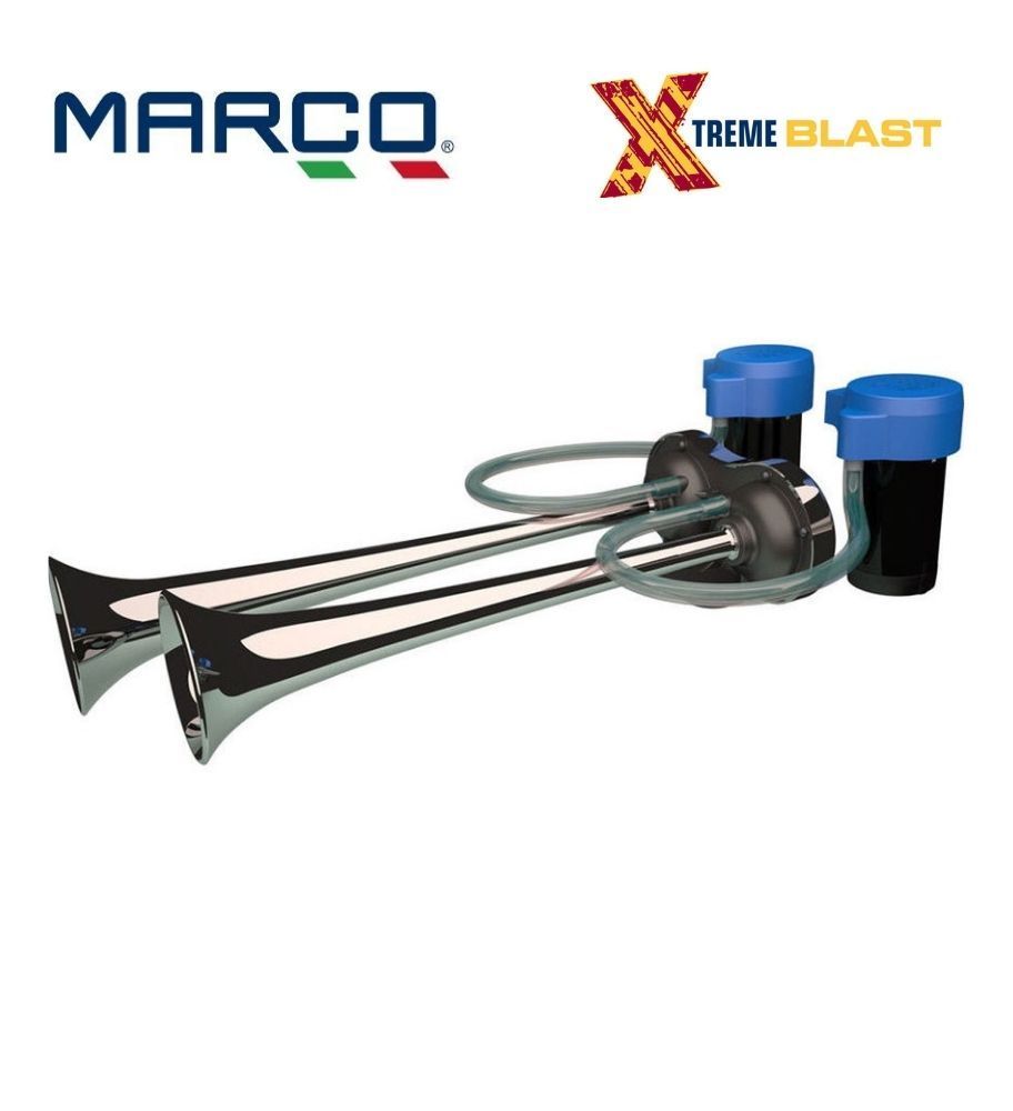 Marco electropneumatic double compressor 12v trumpet  - 1