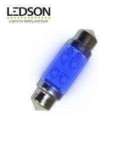 Ledson ampoule navette 36mm LED bleu 12v    - 2