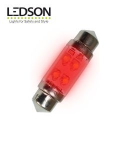 Ledson ampoule navette 36mm LED rouge 12v 
