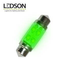 Ledson ampoule navette 36mm LED vert 24v  - 2