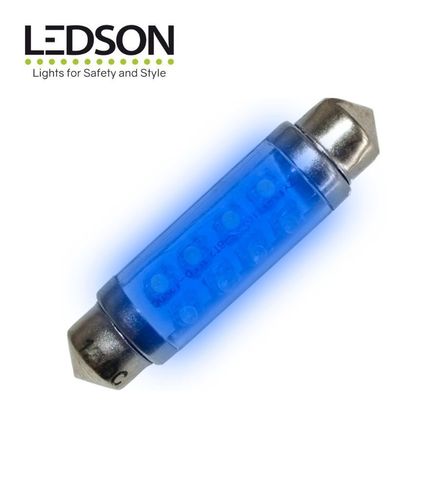 Ledson ampoule navette 42mm LED bleu 24v  - 2