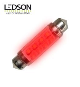 Ledson ampoule navette 42mm LED rouge 12v  - 2