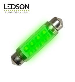Ledson ampoule navette 42mm LED vert 12v