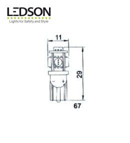 Ledson Bombilla LED T10 W5W verde 24v