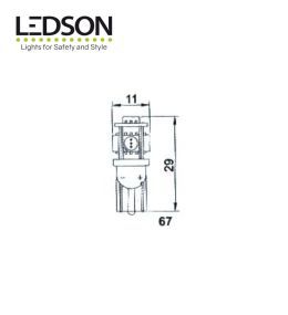 Ledson Bombilla LED T10 W5W blanco frío con canbus 12v  - 3