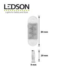 Ledson luz de posición 3 Led blanco 12-24v  - 2