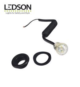 Ledson round recessed marker light Red clear lens 12-24v  - 3