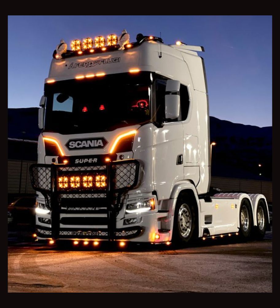 Feu de position Scania pour pare-soleil à LED P G R T