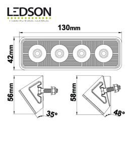 Ledson achteruitrij- en werklicht Scènelamp 24W  - 4