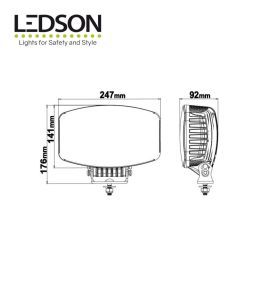 Ledson phare de route Longue portée Orion 10+ 100W chrome  - 7