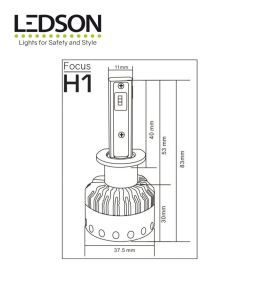 Ledson H1 headlight bulb Xteme Focus led H1  - 2