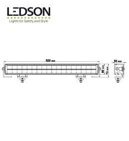 Ledson rampe Led double  Alfa 20" 522mm  - 3