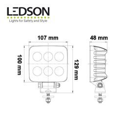 Ledson Radiant 36W werklamp en achteruitrijlamp  - 3