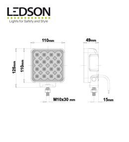 Ledson Arbeitsscheinwerfer Luna SQ64 64W  - 2