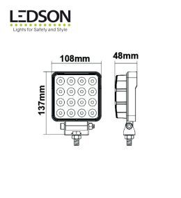 Ledson Square16 24W werklamp  - 3