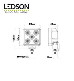 Foco de trabajo Ledson Luna SQ30 30W  - 2