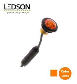 Ledson round recessed position light Orange lens 12-24v  - 1