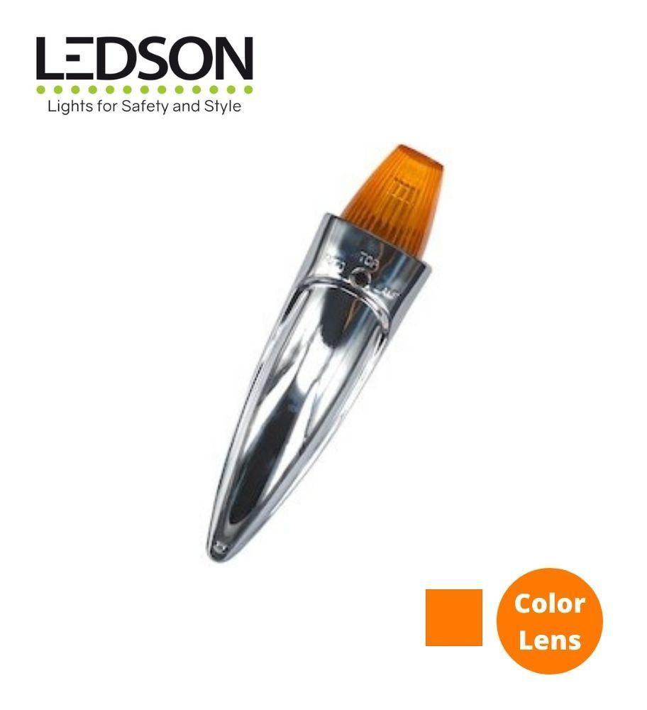Ledson feu torpille lentille orange 24v  - 1