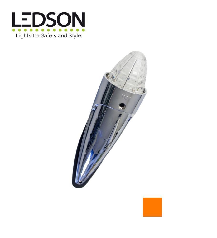 Ledson luz torpedo naranja lente transparente 24v  - 1