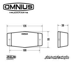 Omnius dual white LED position light 24v  - 2