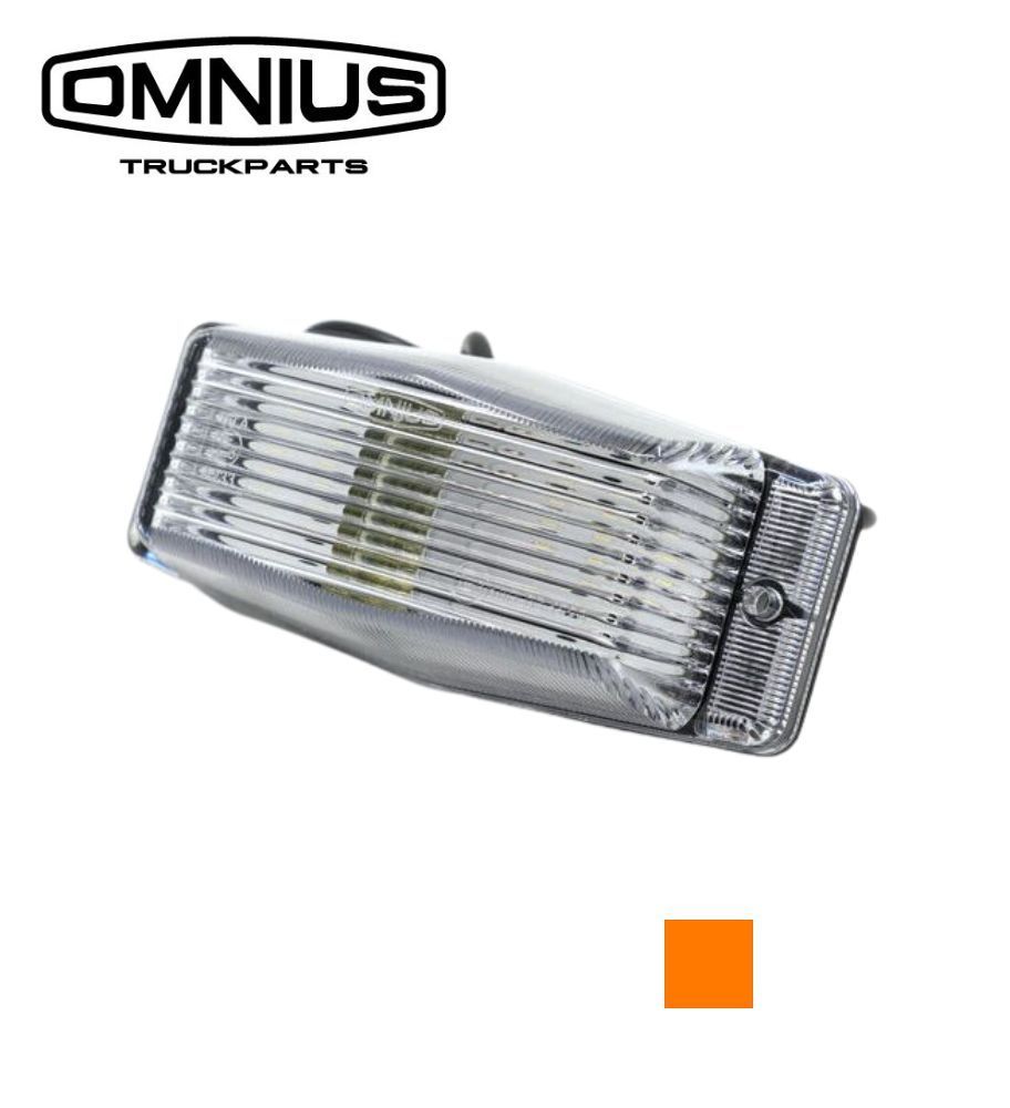 Omnius feu de position double LED orange lentille transparente 24v