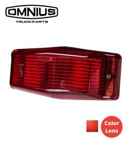 Omnius dubbel LED positielicht rode lens 24v  - 1