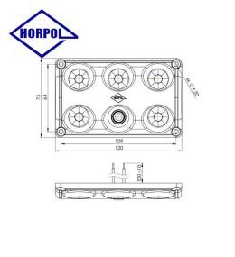 Horpol plafonnier interrupteur 3 modes 900lm-285lm 12-24v