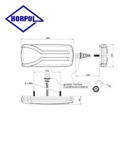 Horpol multifunction rear light Carmen AMP socket LEFT  - 4