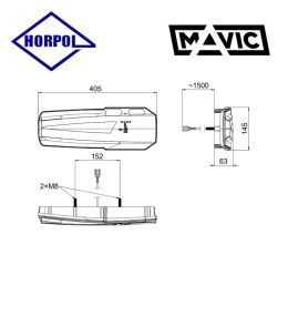Horpol mavic multifunction rear light with reflector AMP socket 12-24v RIGHT  - 6