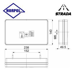 Horpol Strada multifunction rear light with reflector 12-24v LEFT  - 9