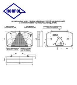 Horpol phare arrière multifonction triangle HOR 68 DROIT  - 2