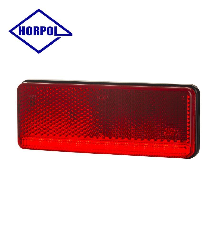 Horpol rectangular position light slim red  - 1