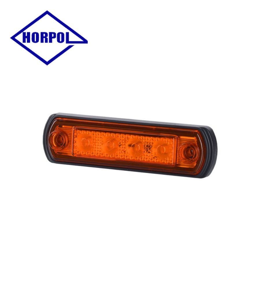 Horpol feu position 4 led caoutchouc plat orange  - 1