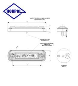 Horpol feu position 4 led caoutchouc plat orange  - 2