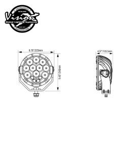 Vision X phare de route Cannon 140W position blanc  - 4